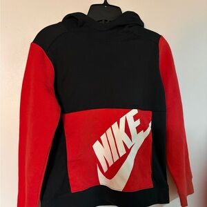 Nike Kids Black and Red Hoodie
